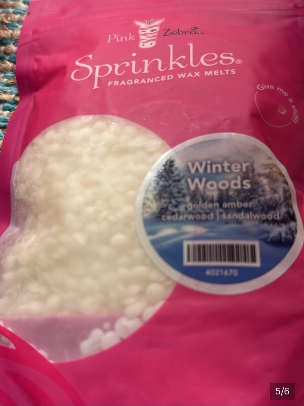 Pink Zebra Sprinkles Fragranced Wax Melts - Pink & White